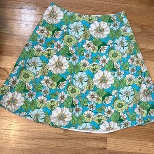Cotton floral textured floral skirt by The Gap